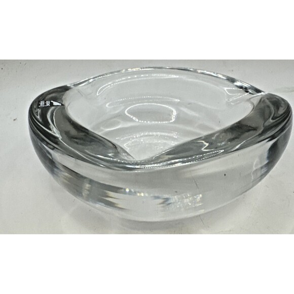 Orrefors Crystal Octagonal Clear Glass Heavy Thick Dish Bowl Ashtray Sweden VTG - Picture 5 of 8
